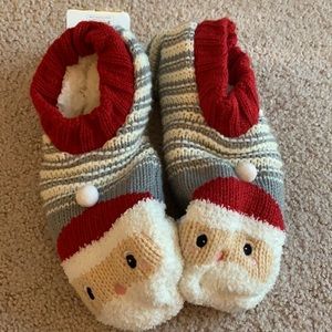 Santa Fuzzy Sock Slippers